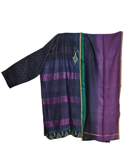 Semi Stitched Chanderi Formal Suitset
