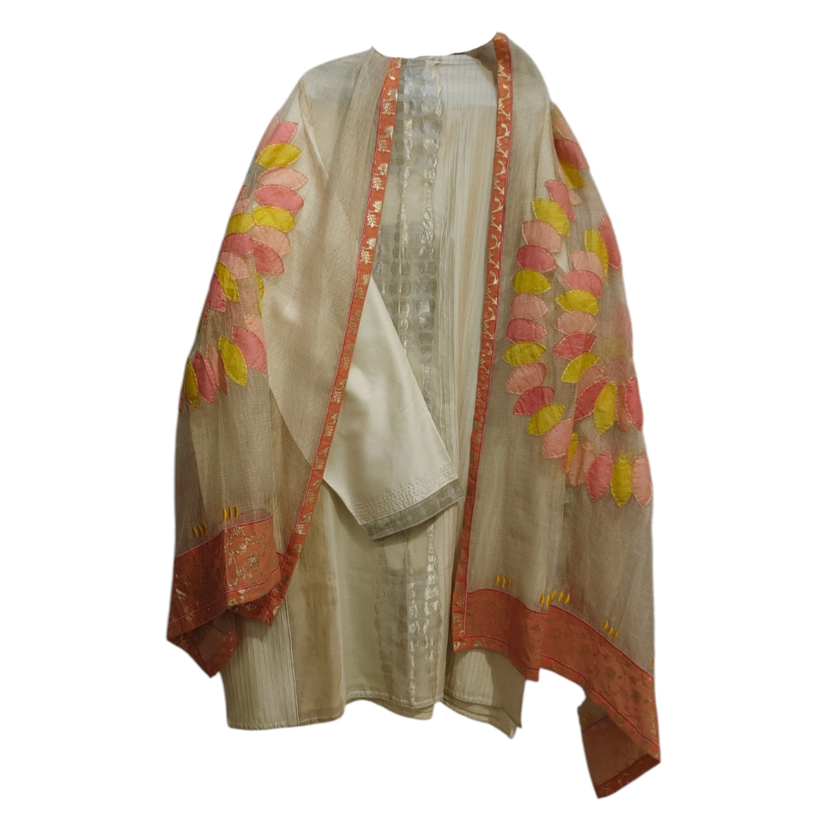 Semi Stitched Chanderi Formal Suitset