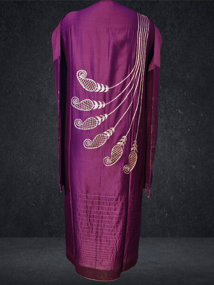 Semi Stitched Formal chanderi Kurta
