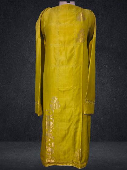 Semi Stitched Formal chanderi Suitset
