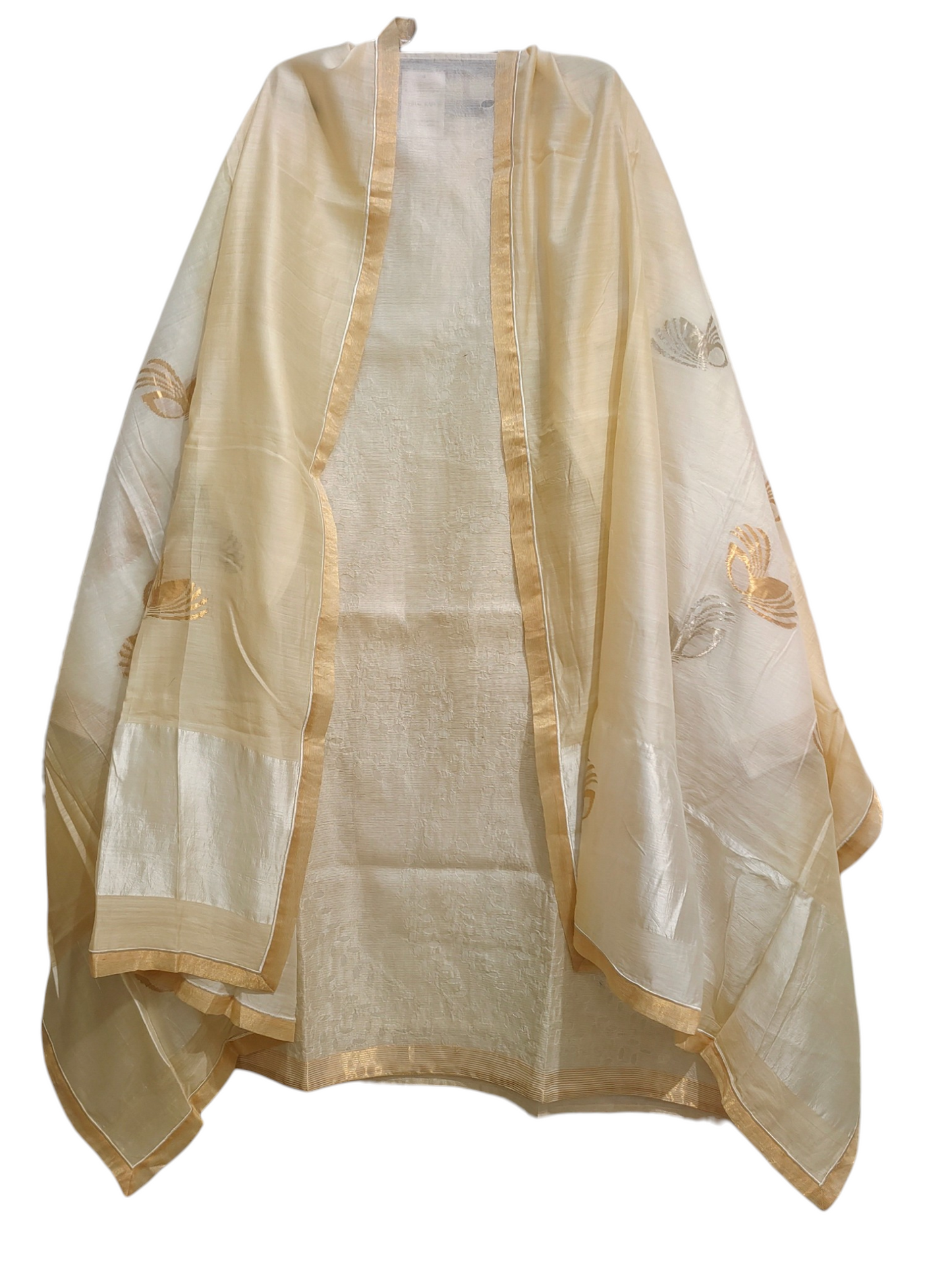 Semi Stitched Chanderi Formal Suitset