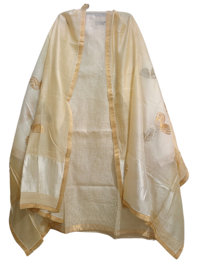 Semi Stitched Chanderi Formal Suitset