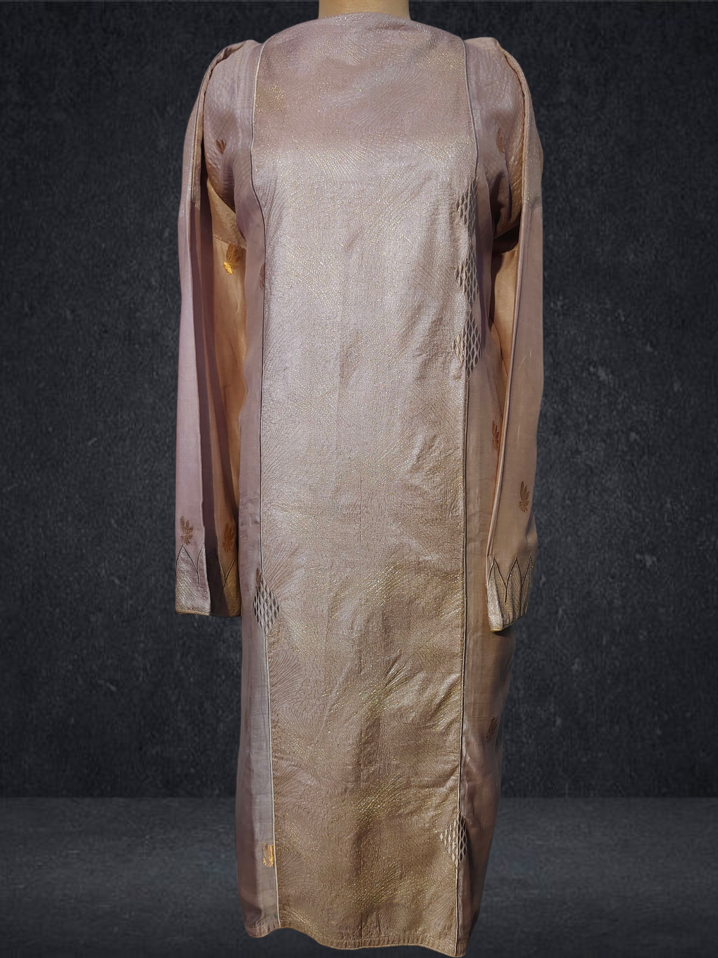 Semi Stitched Formal chanderi Kurta