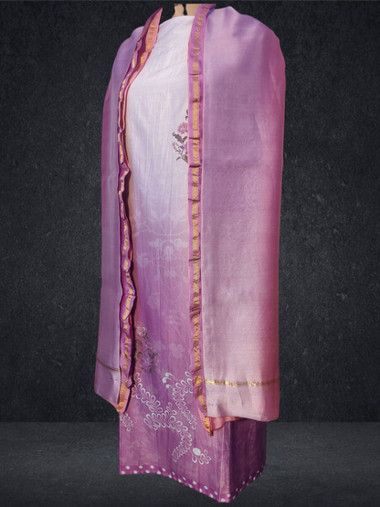 Semi Stitched Chanderi Casual Suitset VISHAL KAPUR