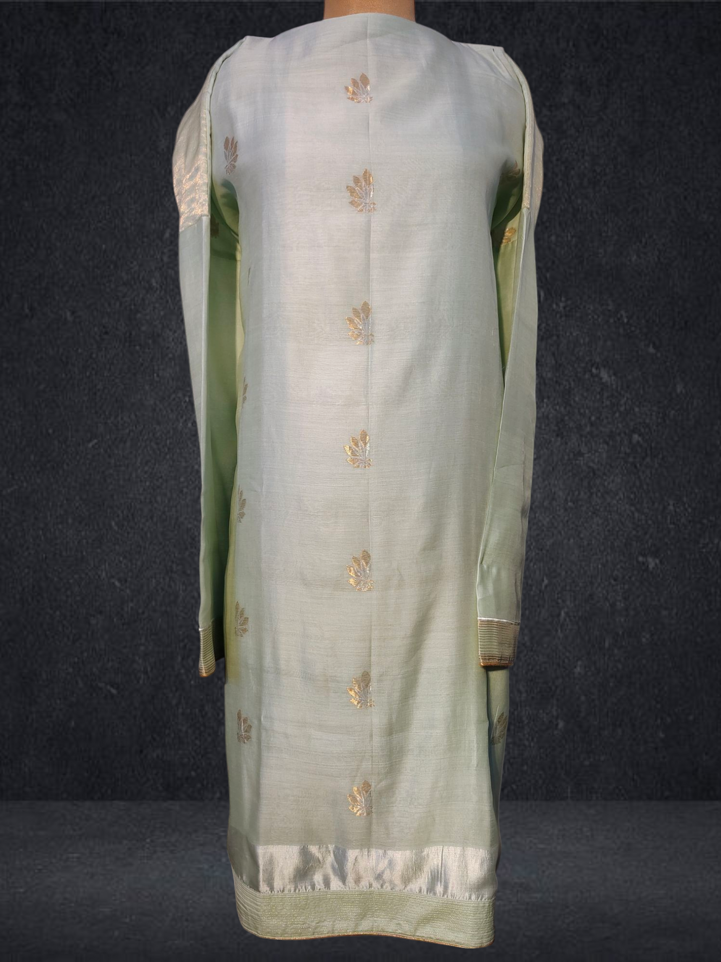 Semi Stitched Chanderi kurta