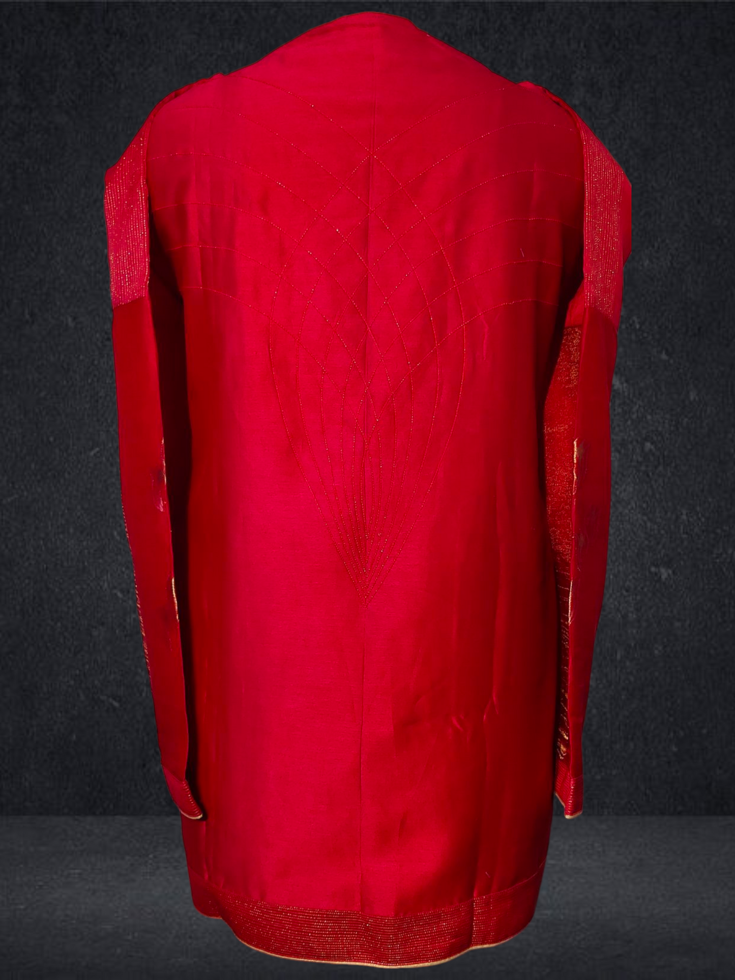 Semistitched Chanderi Zariwoven Short Tunic
