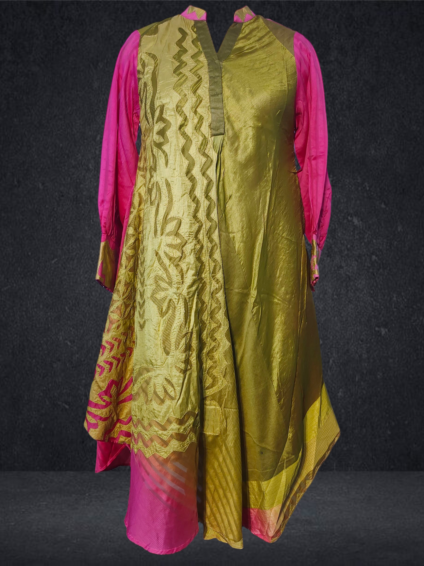 Stitched applique Long Dress VISHAL KAPUR STUDIO