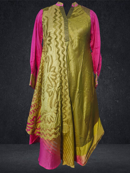 Stitched applique Long Dress VISHAL KAPUR STUDIO