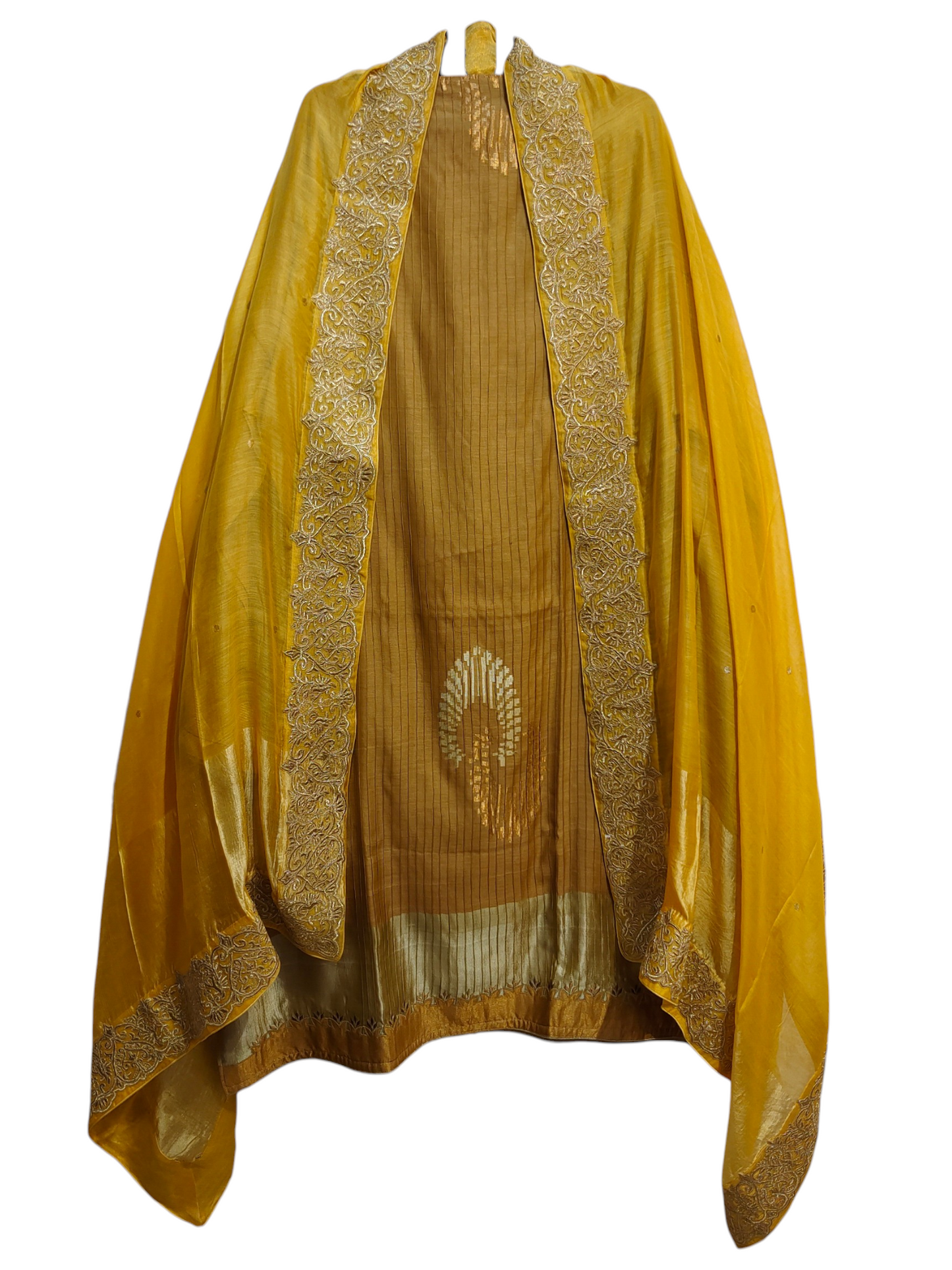 Semi Stitched Chanderi Formal Suitset