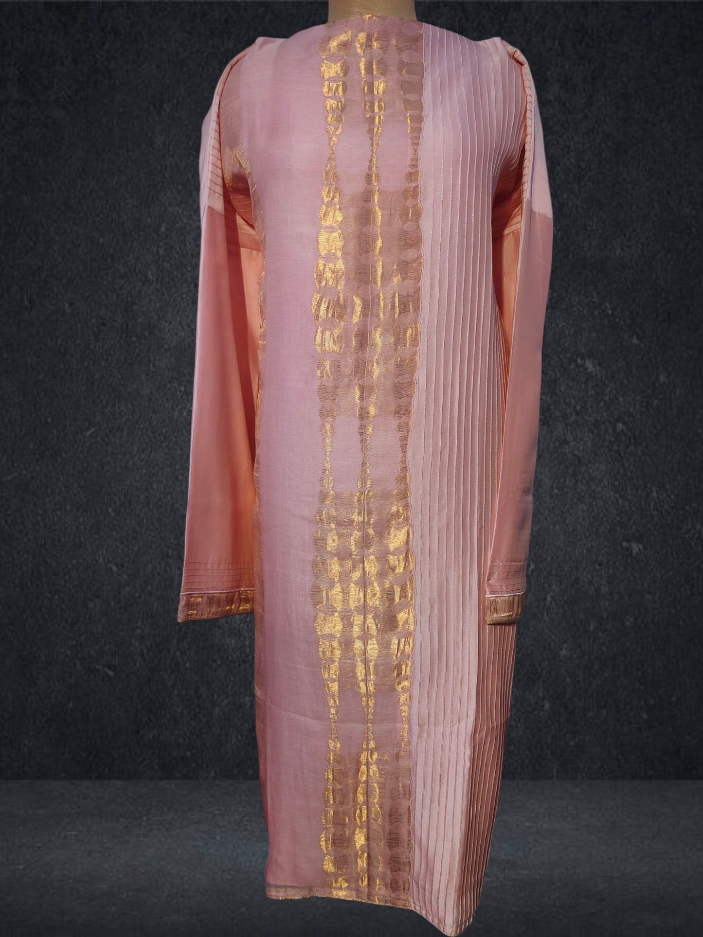 Semi Stitched Formal chanderi Kurta