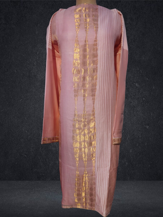 Semi Stitched Formal chanderi Kurta