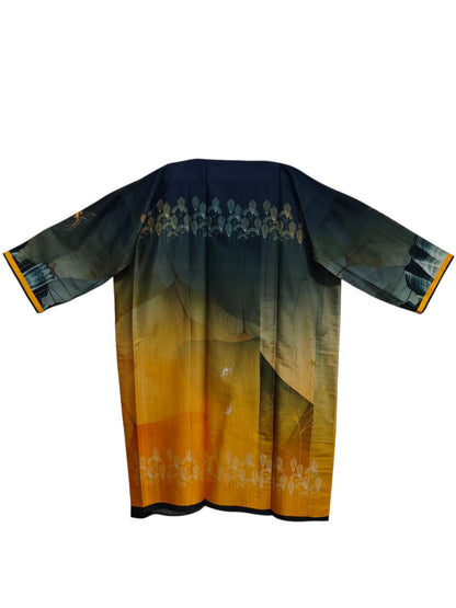 Semi Stitched Chanderi Casual suitset