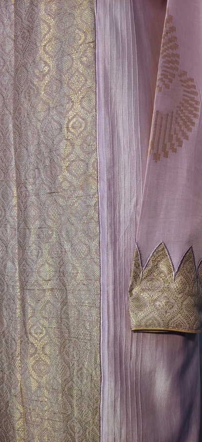 Semi Stitched Formal chanderi Kurta
