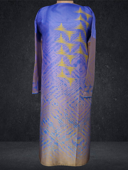 Semi Stitched Chanderi Casual Suitset