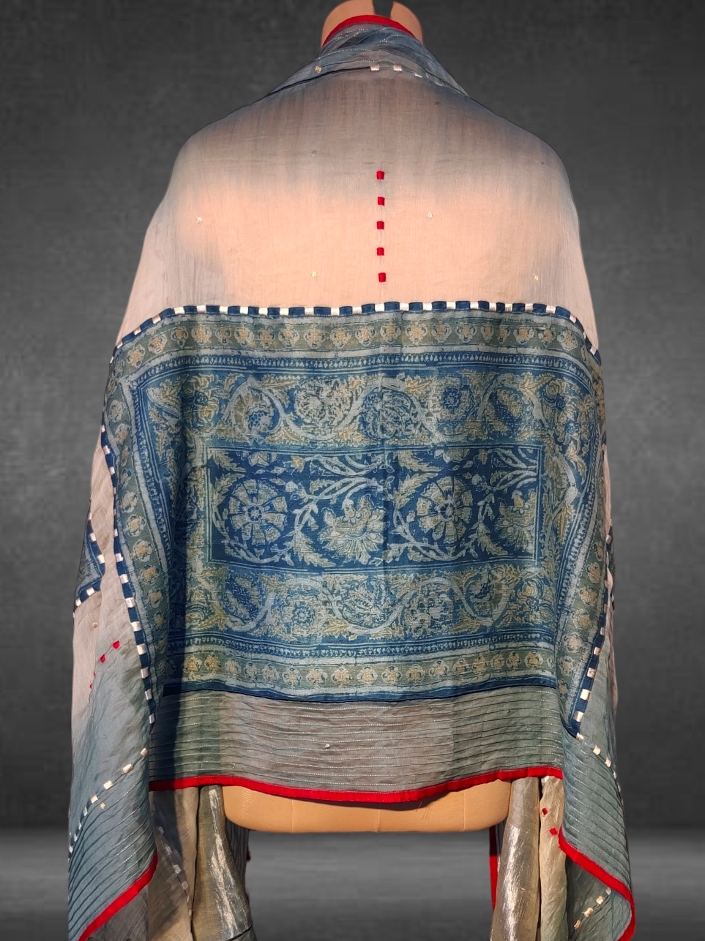 Chanderi Silk Ajrakh Dupatta