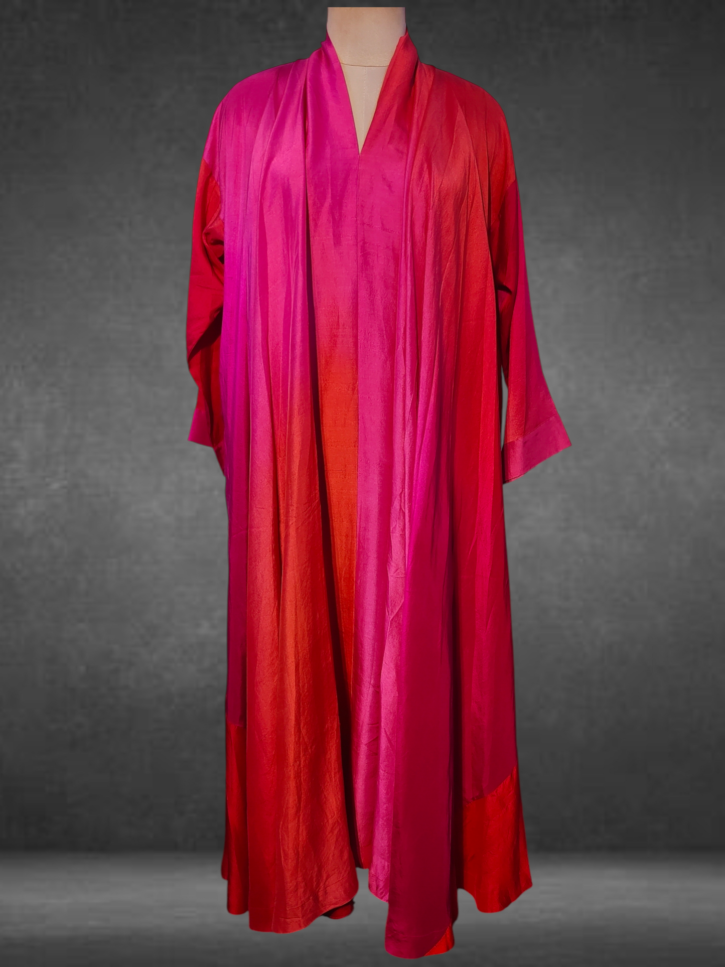 Long Silk Cape Dress