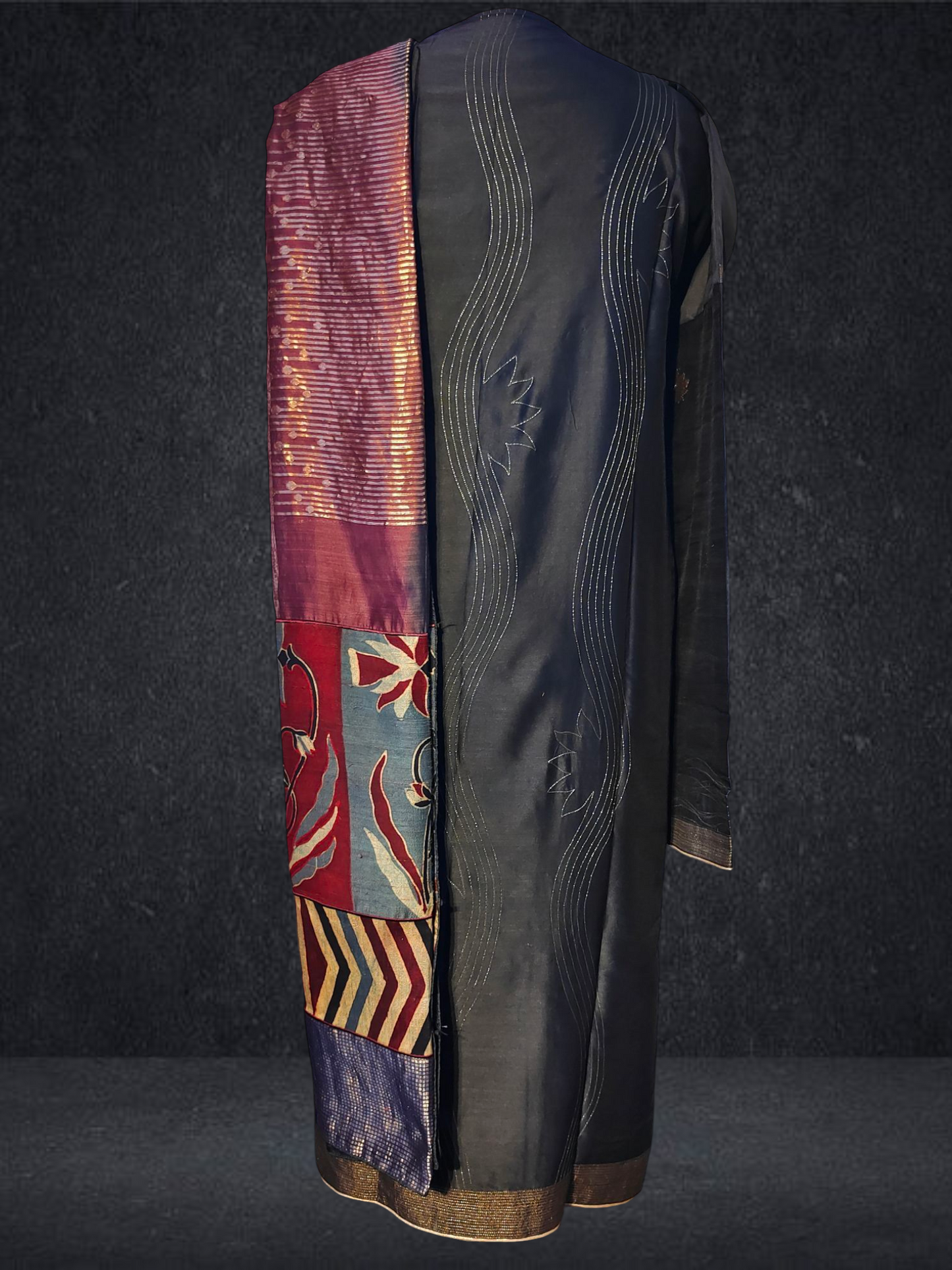 Semi Stitched Formal chanderi Suitset