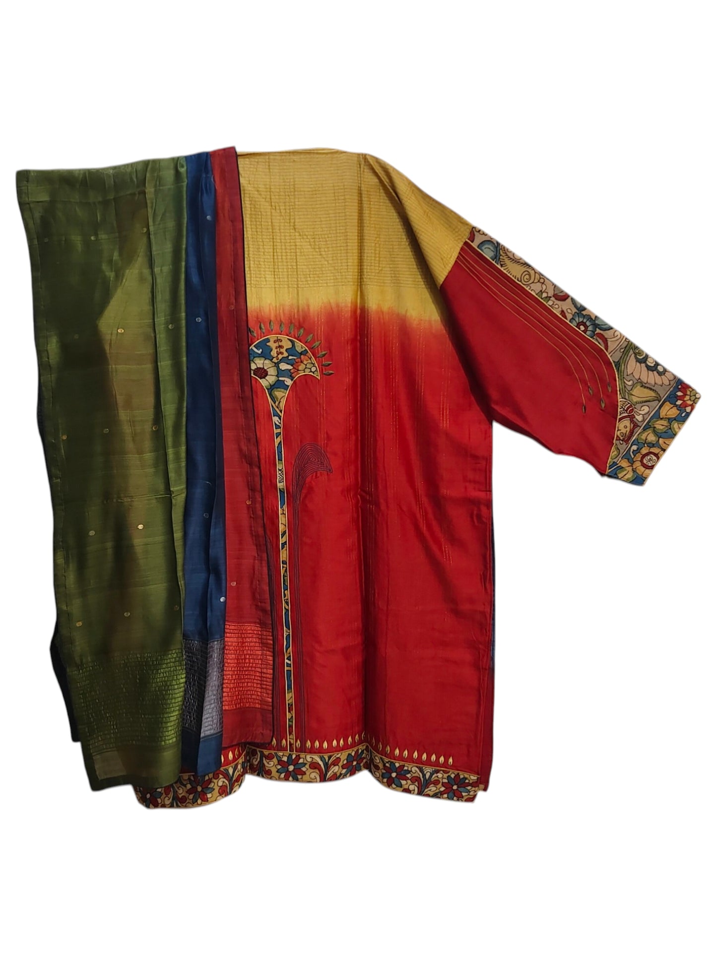 Semi Stitched Chanderi Formal Suitset