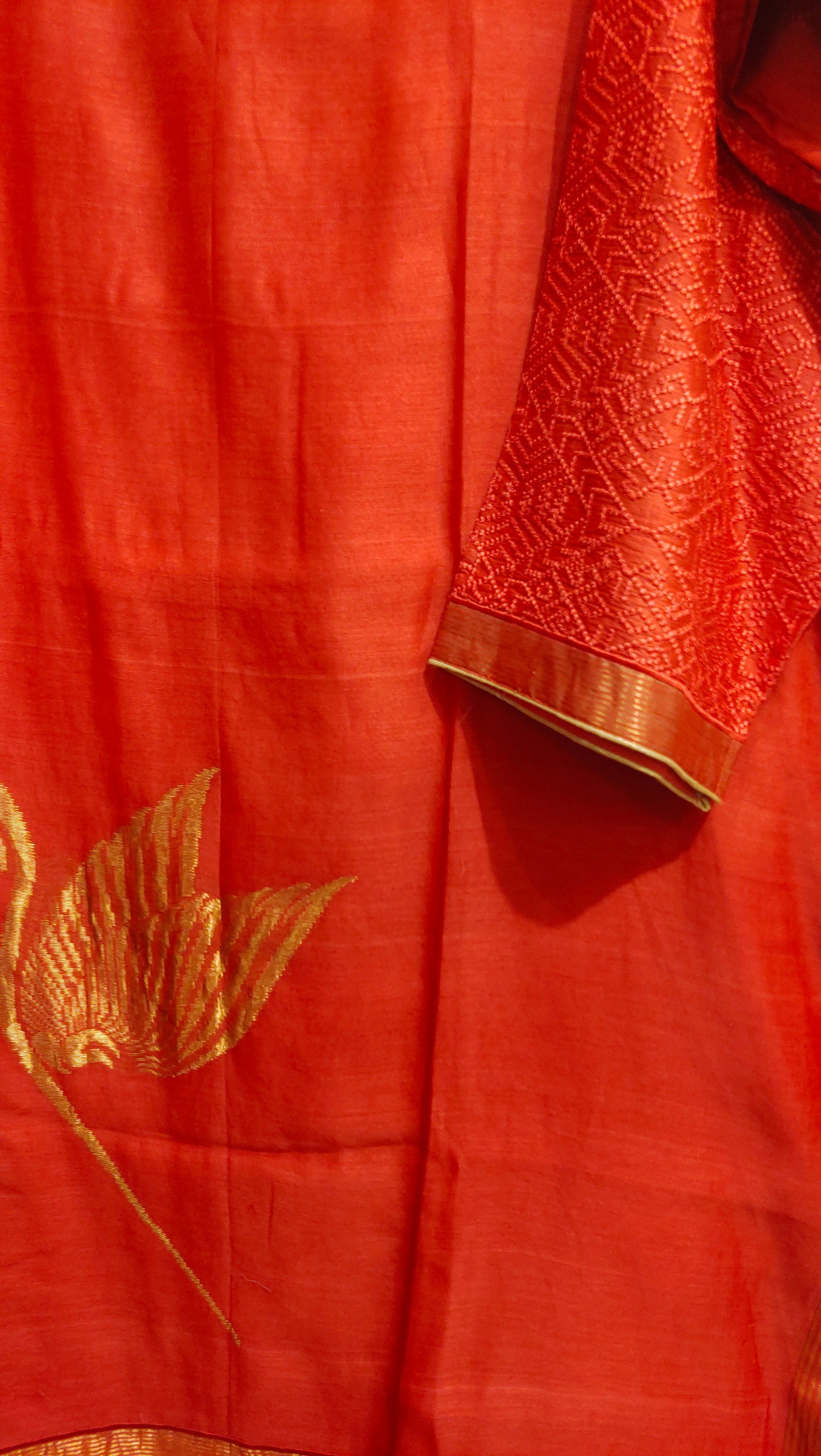 Semi Stitched Chanderi Formal Suitset