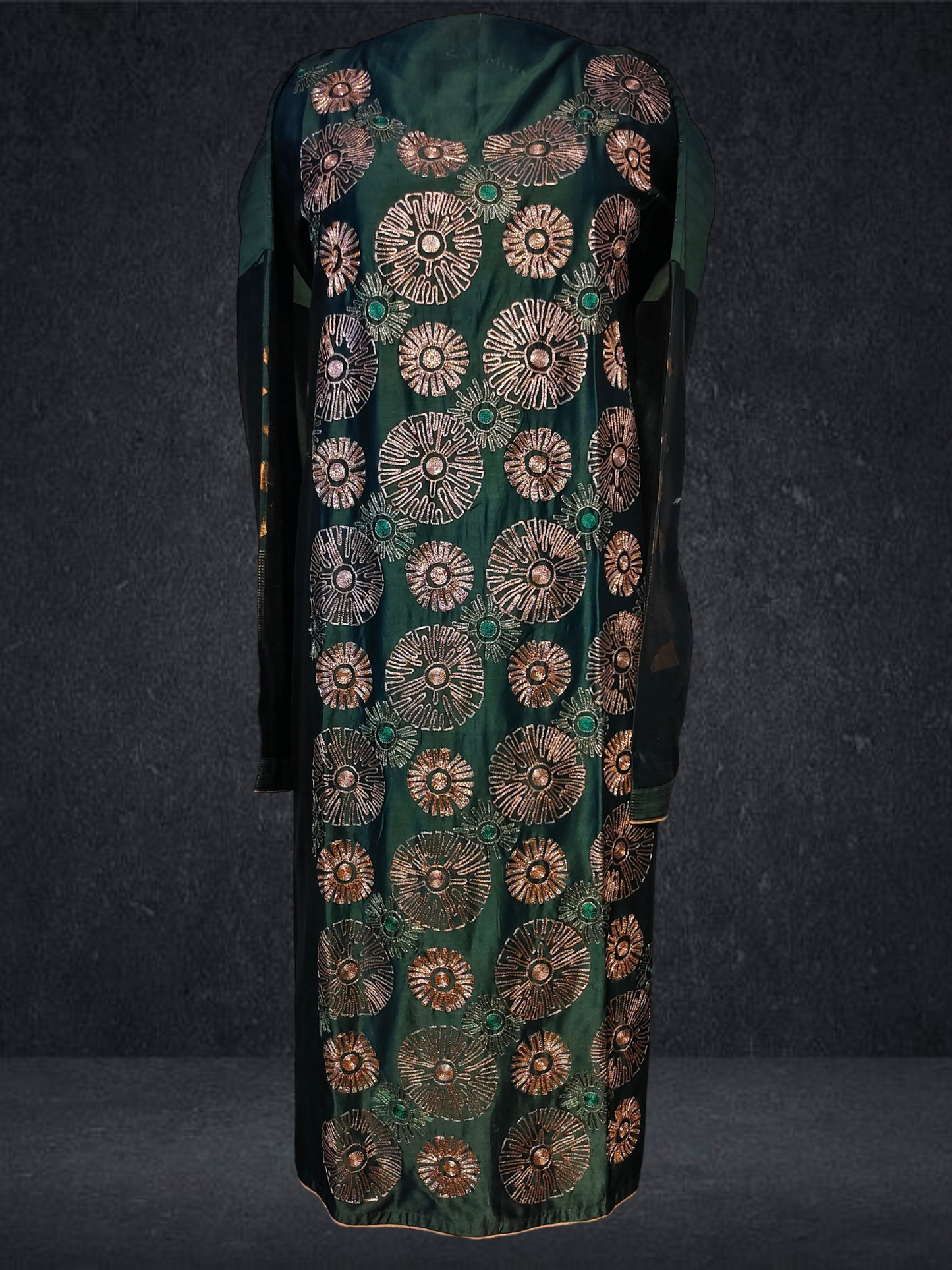 Semi Stitched Formal chanderi Kurta