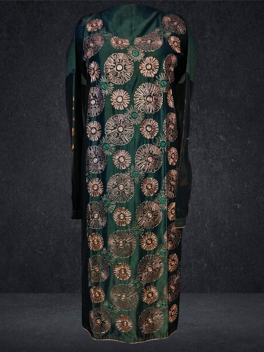 Semi Stitched Formal chanderi Kurta