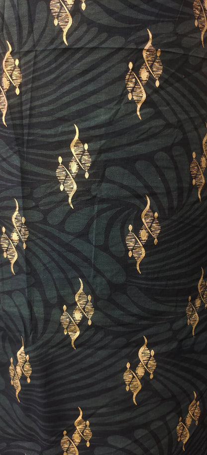 Discharge printed pure cotton Indigo fabric