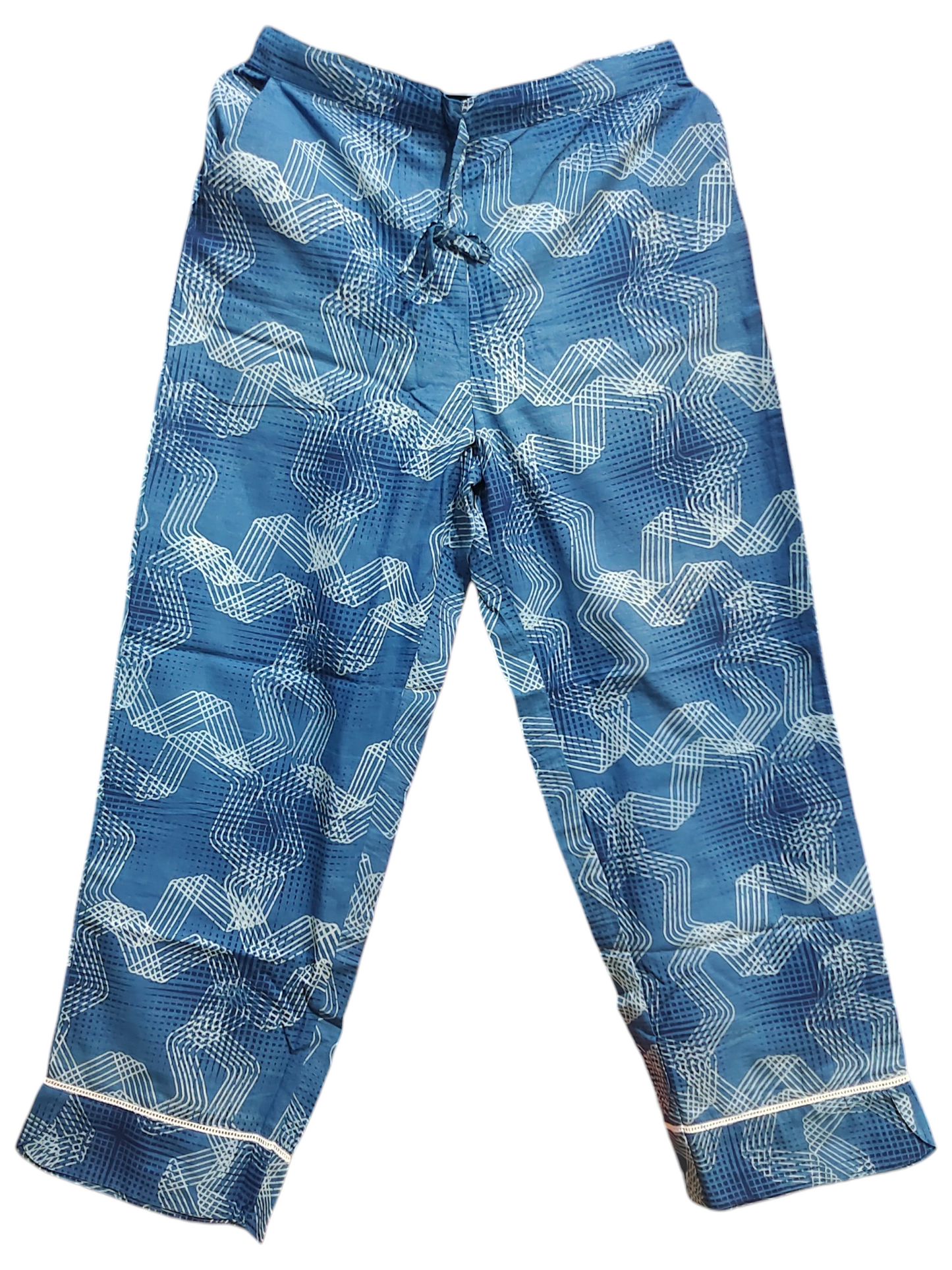 Stitched Cotton Indigo blockprinted coordset