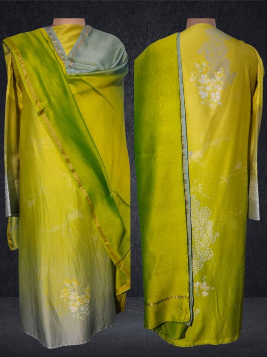 Semi Stitched Chanderi Casual Suitset VISHAL KAPUR