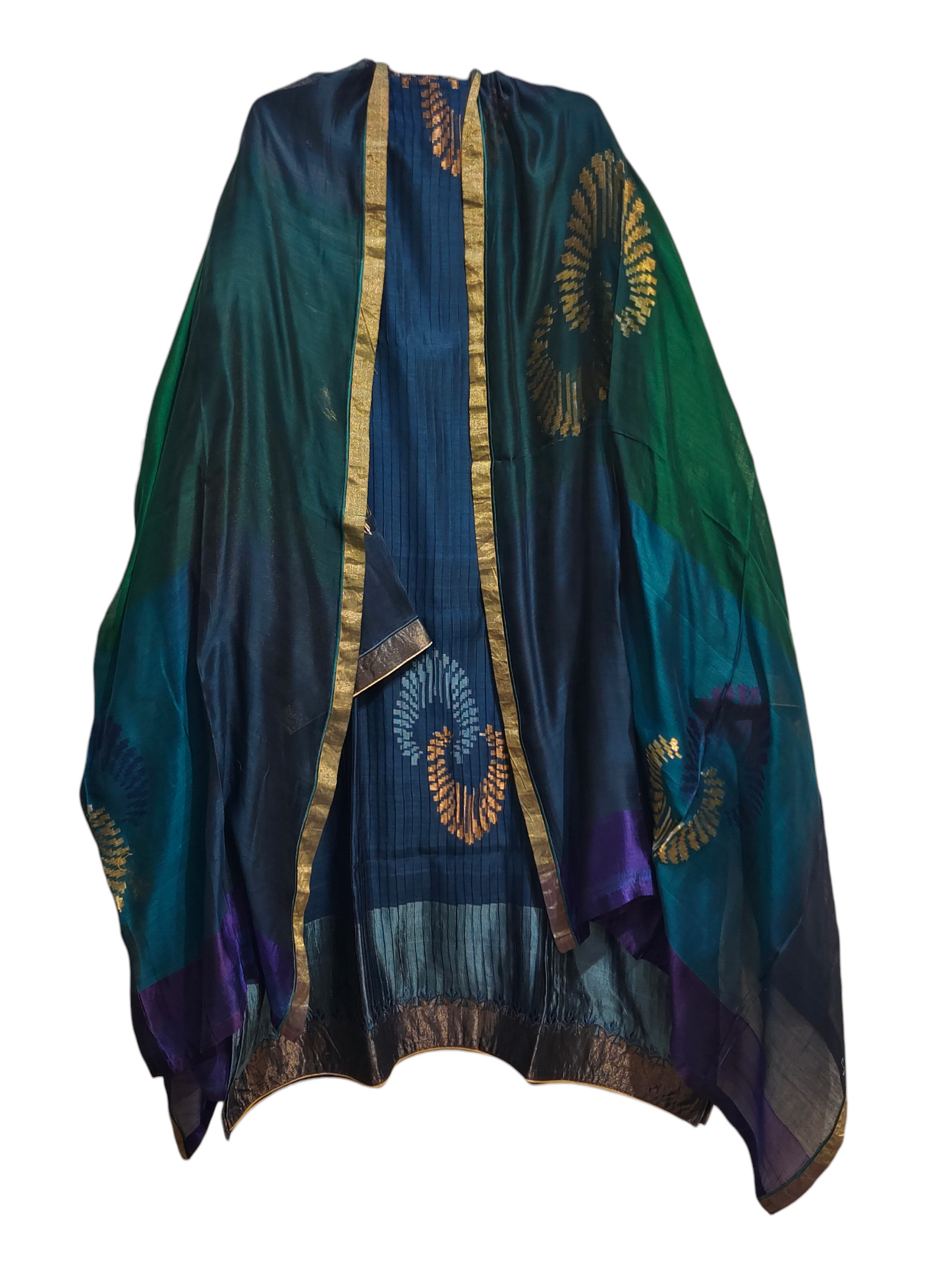 Semi Stitched Formal chanderi Suitset