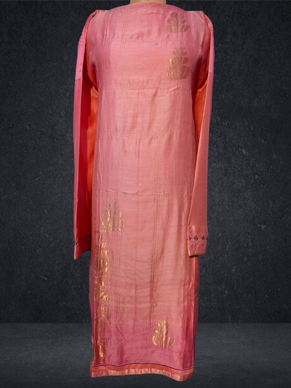 Semi Stitched Chanderi kurta