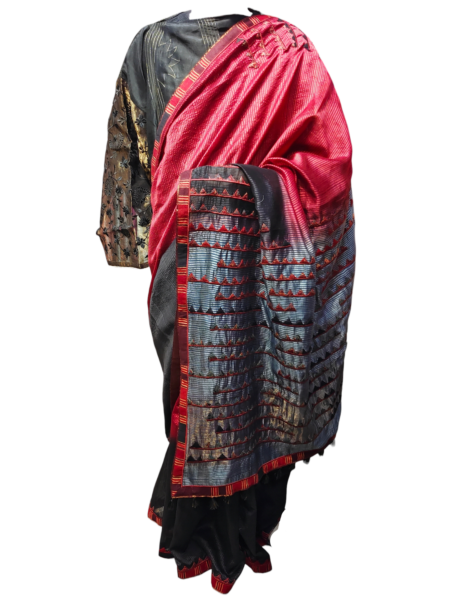 Formal Chanderi Silk Ajrakh Saree