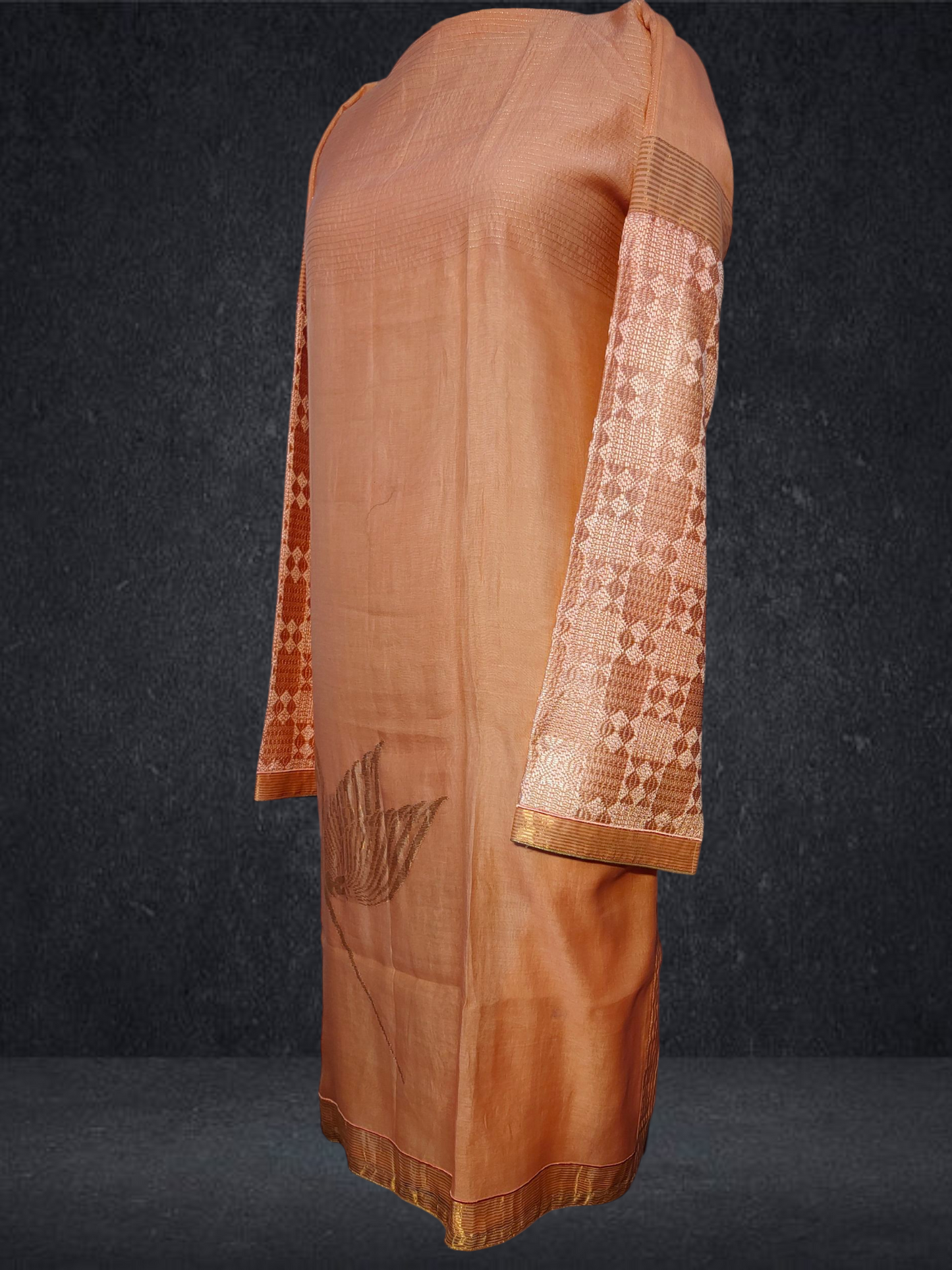 Semi Stitched Formal chanderi Suitset