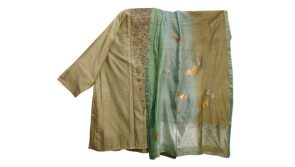 Semi Stitched Chanderi Formal Suitset