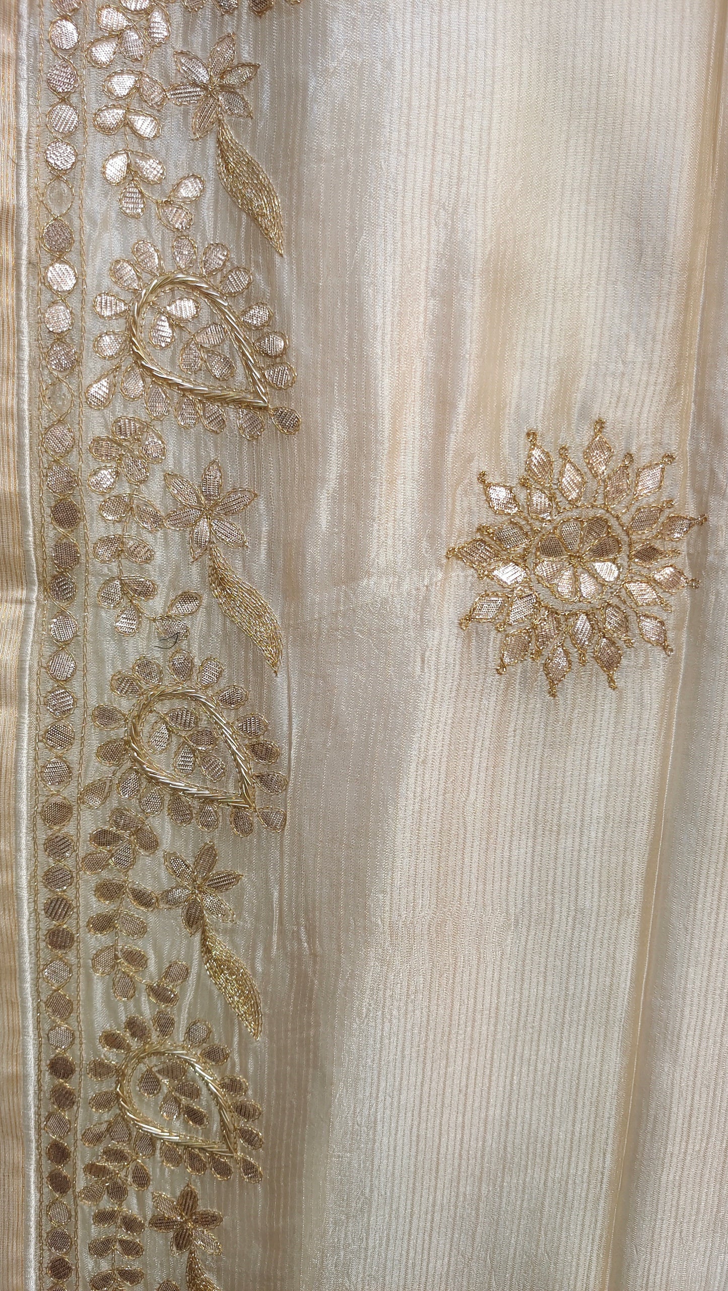 Semi Stitched Chanderi Formal Suitset