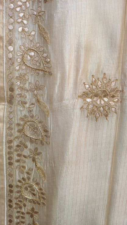 Semi Stitched Chanderi Formal Suitset