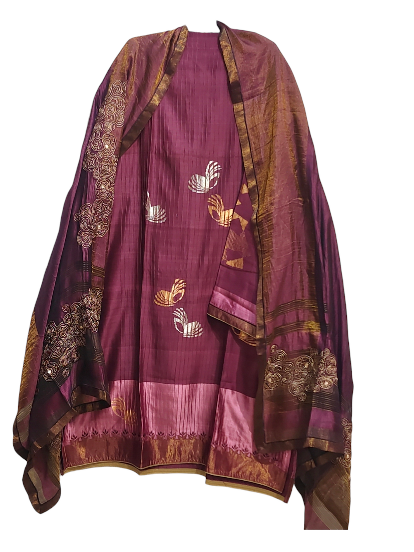 Semi Stitched Formal Chanderi Suitset