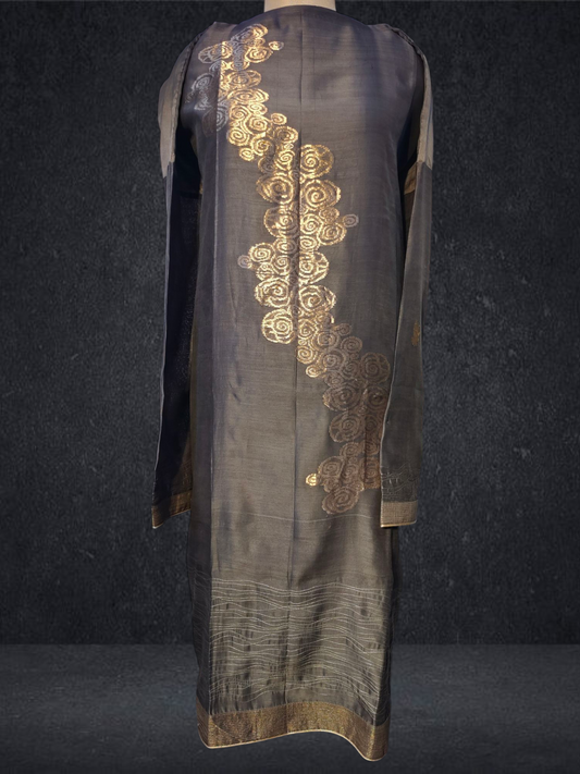 Semi Stitched Chanderi kurta