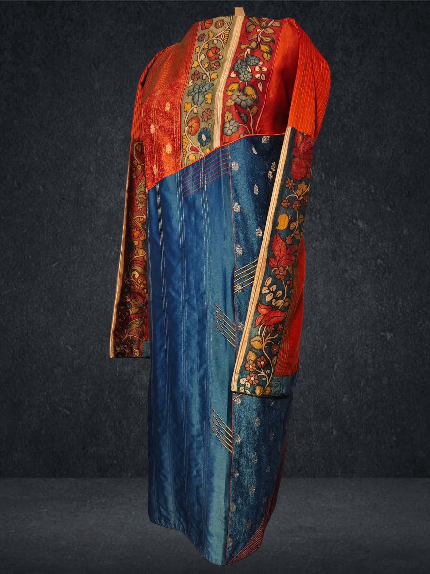 Semi Stitched Formal chanderi Suitset