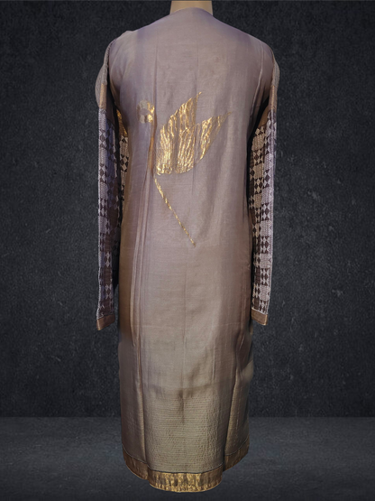 Semi Stitched Formal chanderi Suitset