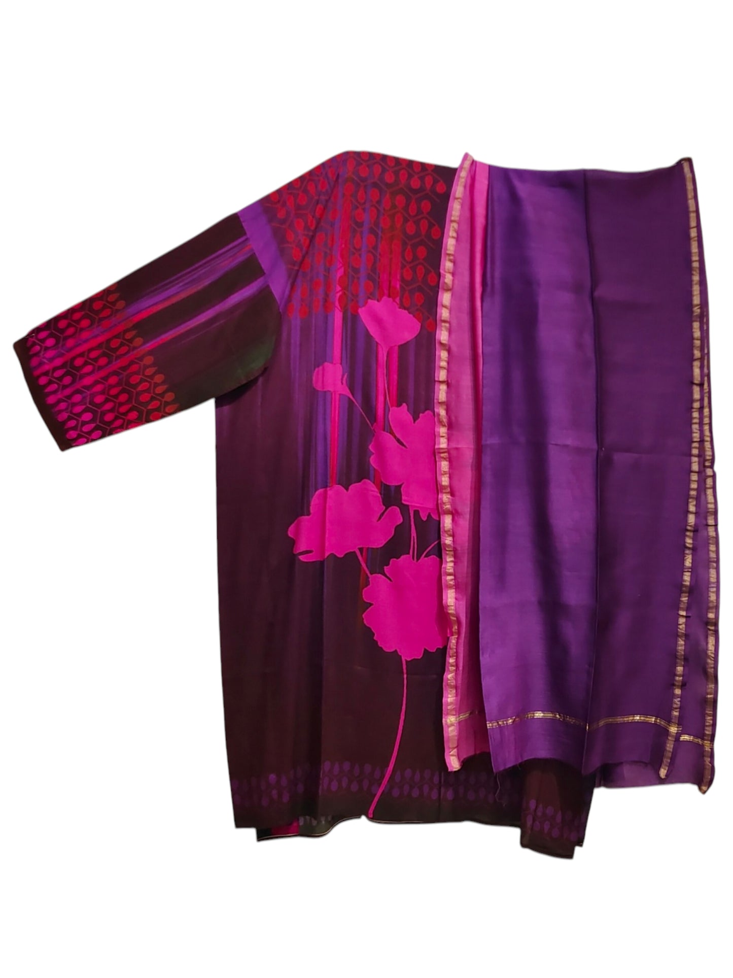 Semi Stitched Cotton Casual Suitset
