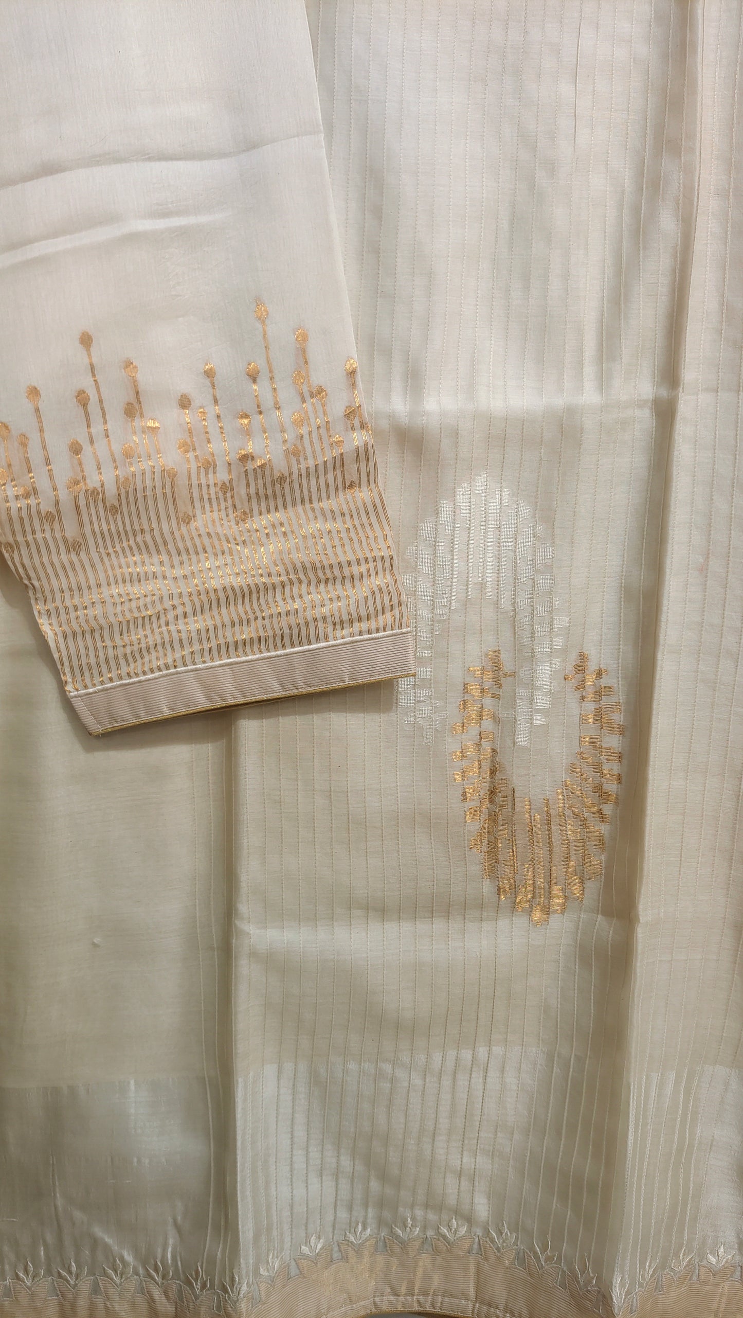 Semi Stitched Formal Chanderi Kurta