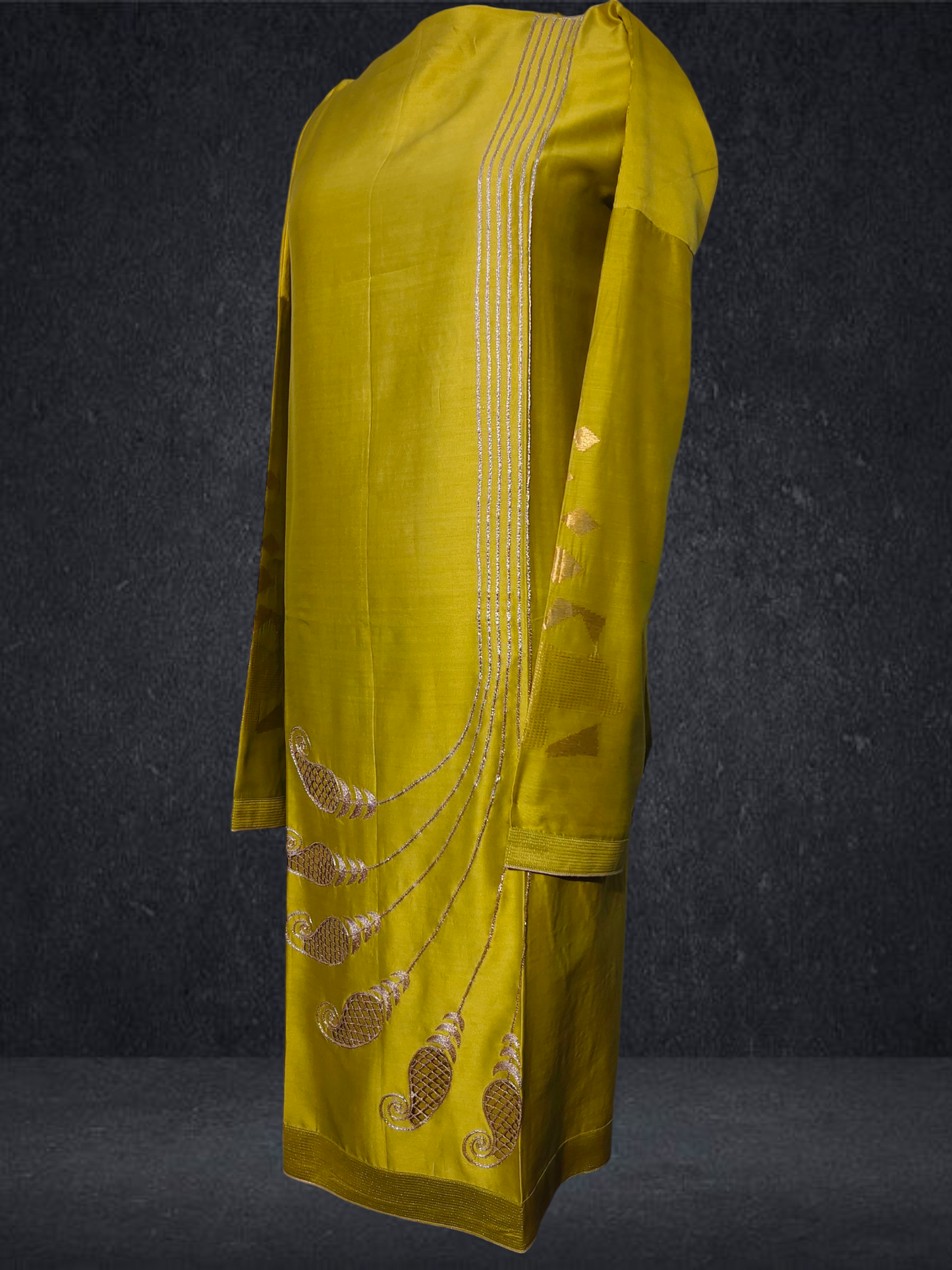 Semi Stitched Formal chanderi Kurta