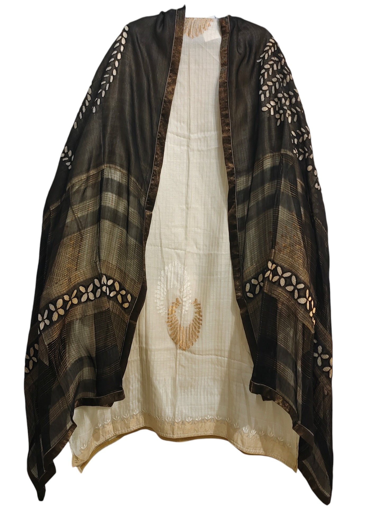 Semi Stitched Chanderi Formal Suitset