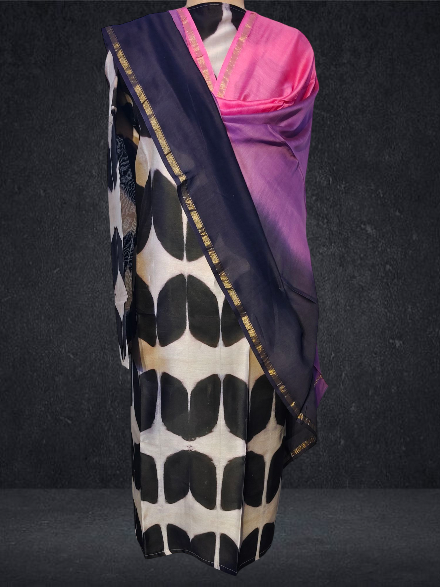 Semi Stitched Chanderi Casual Suitset