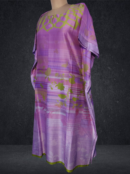 Stitched Chanderi Digital Printed Kaftan