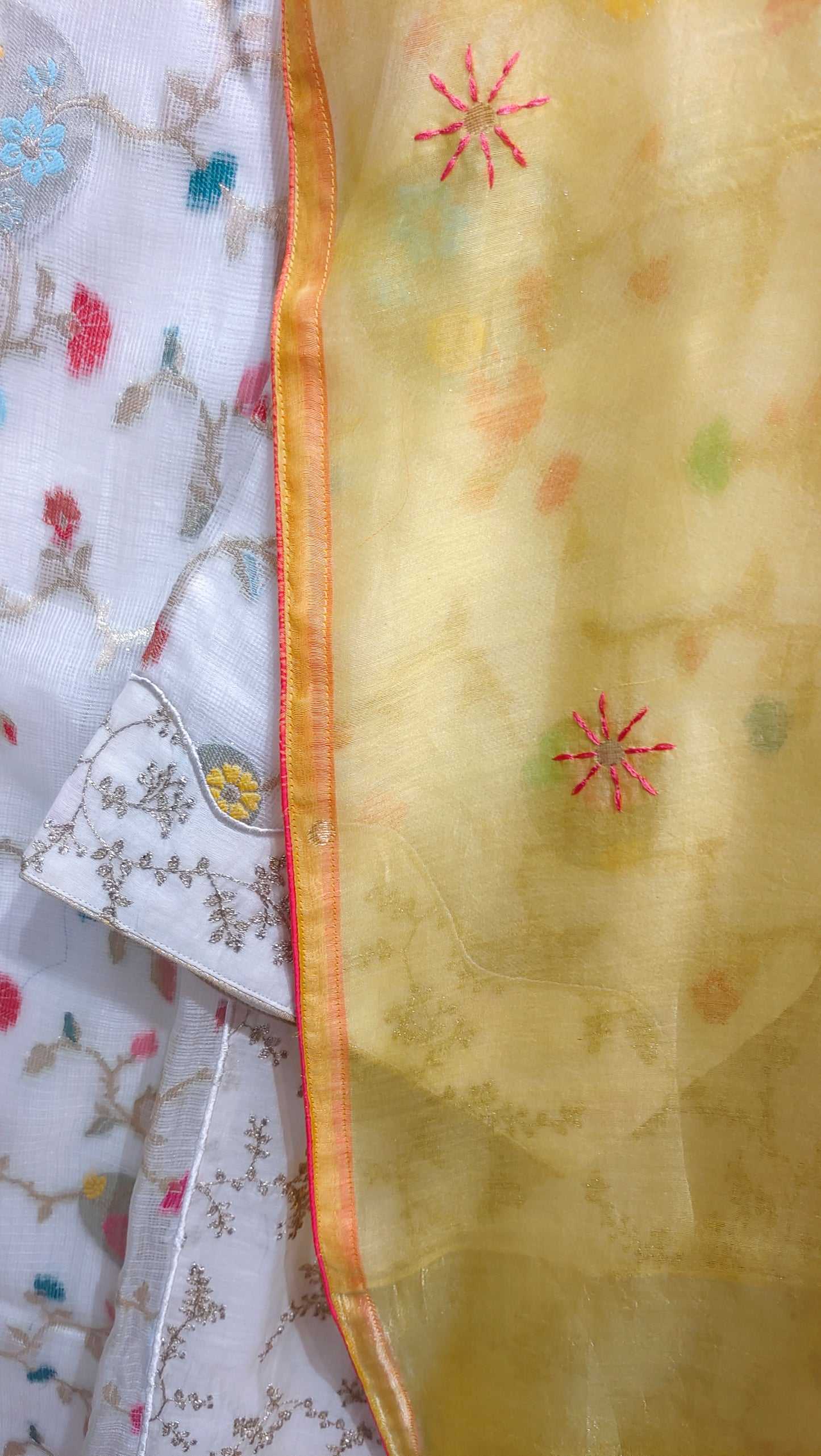 Semi Stitched Formal Kota silk Suitset