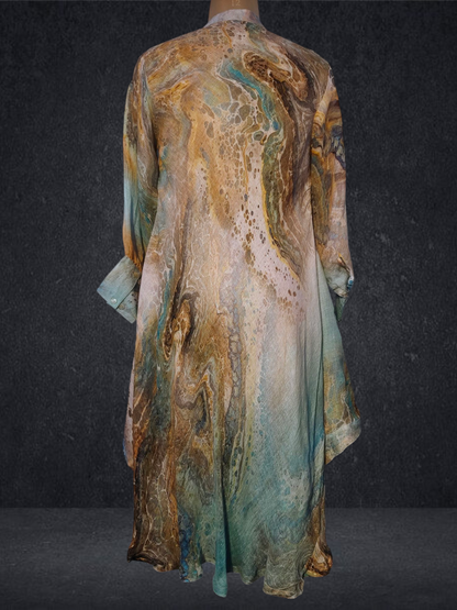 Stitched Digital Printed Long Dress