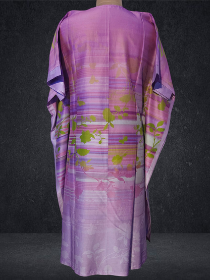 Stitched Chanderi Digital Printed Kaftan