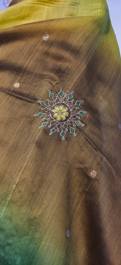 Semi Stitched Formal chanderi Suitset