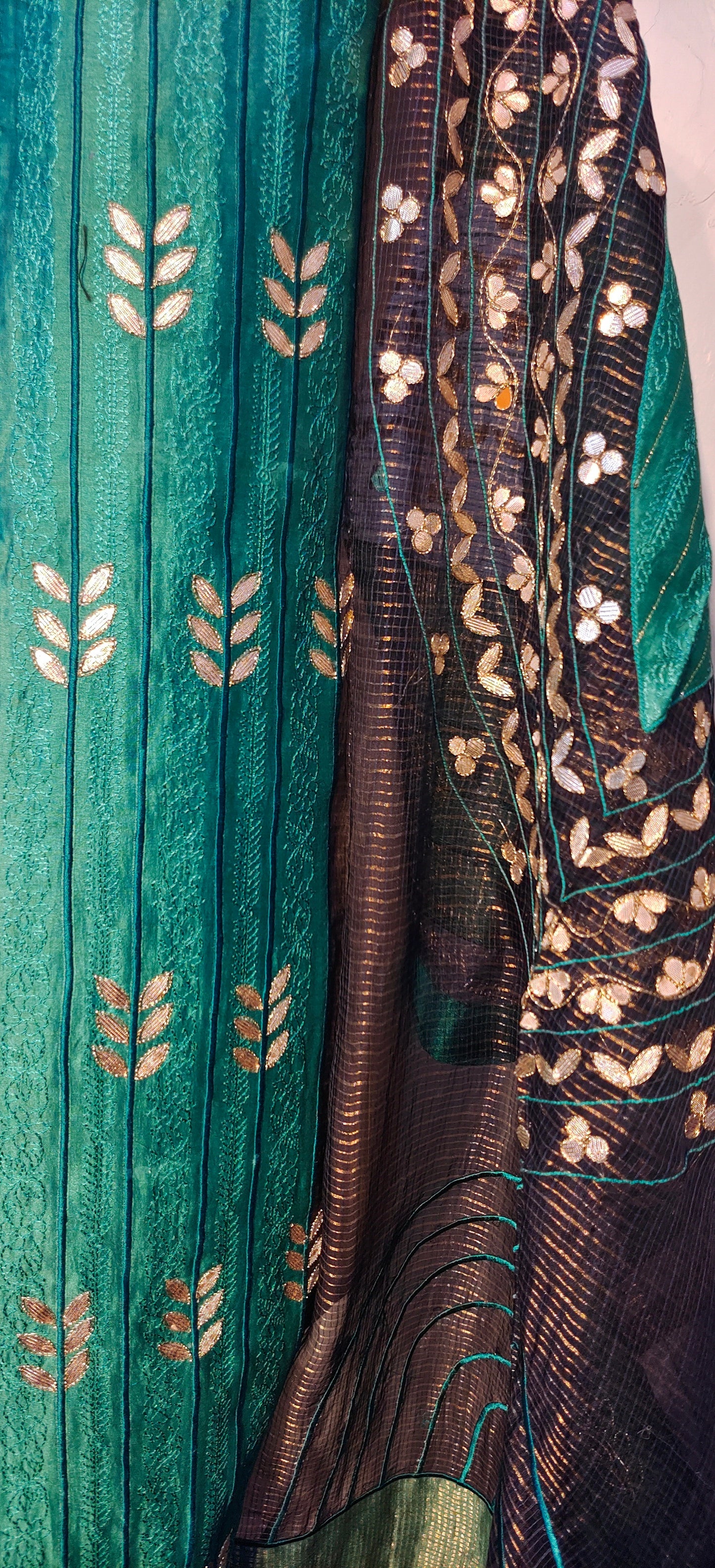 Chanderi Zari Woven Gota Dupatta